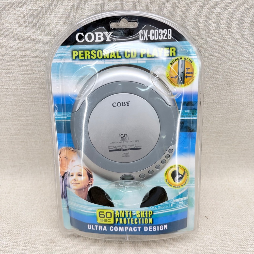 Coby CX-CD329 Personal CD Player Silver Portable Anti-Skip New in Package